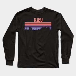 Kiev City Skyline Sunset Long Sleeve T-Shirt